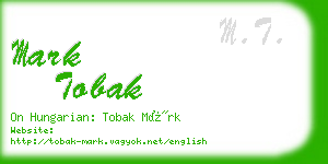 mark tobak business card